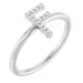 Ladies Natural Diamond Initial F Ring (Si2-Si3, G-H) — Platinum