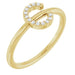 Ladies Natural Diamond Initial C Ring (I1, G-H) — 14K Yellow Gold