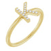 Ladies Natural Diamond Initial K Ring (I1, G-H) — 14K Yellow Gold