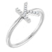 Ladies Natural Diamond Initial K Ring (Si2-Si3, G-H) — Platinum