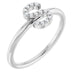 Ladies Natural Diamond Initial S Ring (Si2-Si3, G-H) — Platinum
