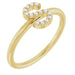 Ladies Natural Diamond Initial S Ring (I1, G-H) — 14K Yellow Gold