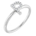 Ladies Natural Diamond Initial P Ring (Si2-Si3, G-H) — Platinum