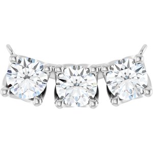 Ladies Natural Diamond Necklace Center (Si2-Si3, G-H) — Platinum