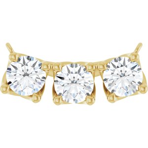 Ladies Natural Diamond Necklace Center (I1, G-H) — 14K Yellow Gold