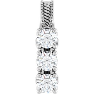 Ladies Natural Diamond Pendant (Si2-Si3, G-H) — Platinum