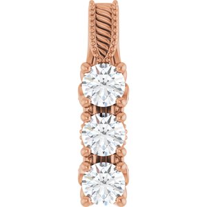 Ladies Natural Diamond Pendant (I1, G-H) — 14K Rose Gold