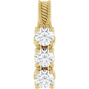 Ladies Natural Diamond Pendant (I1, G-H) — 14K Yellow Gold