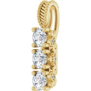 Lab-Grown Diamond Three-Stone Pendant - Style 86845