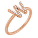 Ladies Natural Diamond Initial W Ring (I1, G-H) — 14K Rose Gold