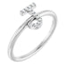 Ladies Natural Diamond Initial J Ring (Si2-Si3, G-H) — Platinum
