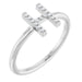 Ladies Natural Diamond Initial H Ring (Si2-Si3, G-H) — Platinum