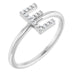 Ladies Natural Diamond Initial E Ring (I1, G-H) — Sterling Silver