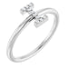 Ladies Natural Diamond Initial I Ring (I1, G-H) — Sterling Silver