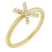 Ladies Natural Diamond Initial X Ring (I1, G-H) — 14K Yellow Gold