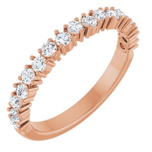 Ladies Natural Diamond Anniversary Band (SI2-SI3, G-H) — 14K Rose Gold