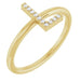 Ladies Natural Diamond Initial L Ring (I1, G-H) — 14K Yellow Gold