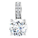 Ladies Natural Diamond Pendant (Si2-Si3, G-H) — Platinum