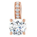Lab-Grown Diamond Accented Hidden Halo-Style Pendant