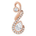 Ladies Natural Diamond Pendant (Si2-Si3, Ghi, G-H) — 14K Rose Gold