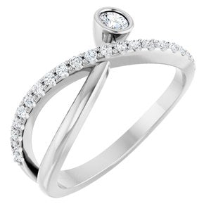 Ladies Natural Diamond Ring (SI2-SI3, G-H) — Platinum