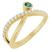 Ladies Natural Alexandrite Natural Diamond Ring (I1, G-H) — 14K Yellow Gold