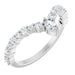 Ladies Natural Diamond V Ring (SI2-SI3, G-H) — Platinum