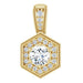 Ladies Natural Diamond Pendant (I1, G-H) — 14K Yellow Gold