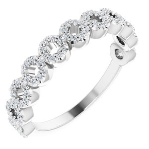 Ladies Natural Diamond Circle Ring (SI2-SI3, G-H) — Platinum