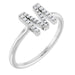 Ladies Natural Diamond Initial M Ring (I1, G-H) — Sterling Silver