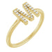 Ladies Natural Diamond Initial M Ring (I1, G-H) — 14K Yellow Gold