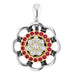 Ladies Natural Ruby Natural Diamond Pendant (I1, G-H) — 14K White/Yellow Gold
