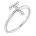 Ladies Natural Diamond Initial T Ring (Si2-Si3, G-H) — Platinum