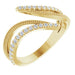 Ladies Natural Diamond Bypass Ring (SI2-SI3, G-H) — 14K Yellow Gold