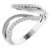 Ladies Natural Diamond Bypass Ring (SI2-SI3, G-H) — Sterling Silver
