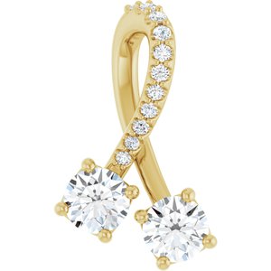 Ladies Natural Diamond Pendant (I1, G-H) — 14K Yellow Gold