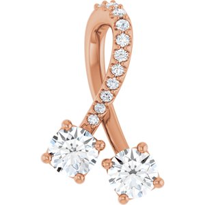 Ladies Natural Diamond Pendant (I1, G-H) — 14K Rose Gold
