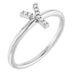 Ladies Natural Diamond Initial Y Ring (Si2-Si3, G-H) — Platinum