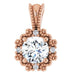 Ladies Natural Diamond Pendant (I1, G-H) — 14K Rose Gold