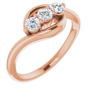 Ladies Natural Diamond Ring (SI2-SI3, G-H) — 14K Rose Gold