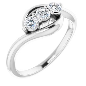 Ladies Natural Diamond Ring (SI2-SI3, G-H) — Platinum
