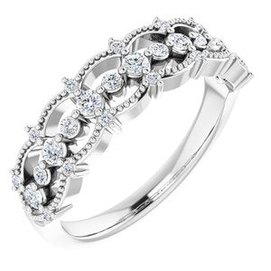 Ladies Natural Diamond Ring (SI2-SI3, G-H) — Platinum