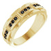 Ladies Natural Black Diamond Ring (Opaque, Black) — 14K Yellow Gold