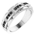 Ladies Natural Black Diamond Ring (Opaque, Black) — Sterling Silver