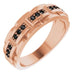 Ladies Natural Black Diamond Ring (Opaque, Black) — 14K Rose Gold