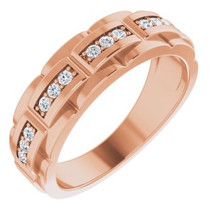Ladies Natural Diamond Ring (I1, G-H) — 14K Rose Gold