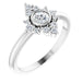 Ladies Natural Diamond Ring (I1, G-H) — Sterling Silver