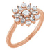 Ladies Natural Diamond Vintage-Inspired Ring (SI2-SI3, GHI) — 14K Rose Gold