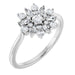 Ladies Natural Diamond Vintage-Inspired Ring (SI2-SI3, GHI) — Sterling Silver