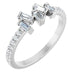 Ladies Natural Diamond Scattered Ring (SI2-SI3, GHI) — Platinum